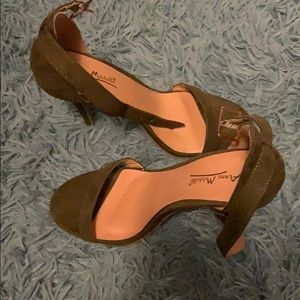 Army green high heels